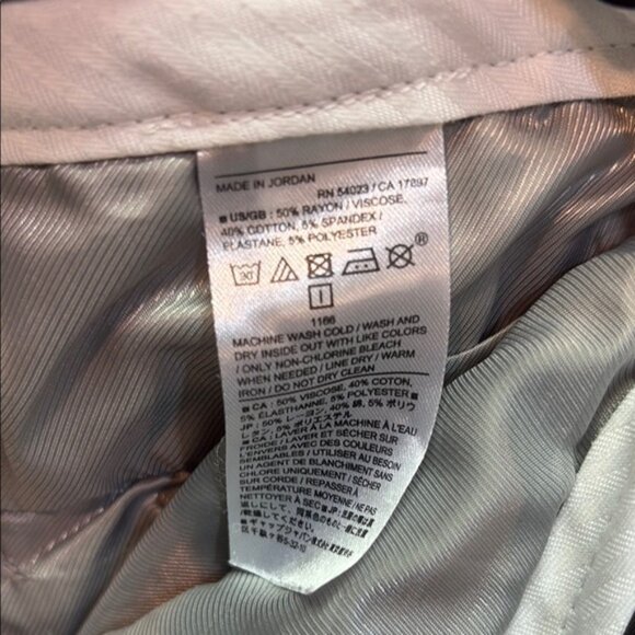 Banana Republic Women's High Rise Sloan Classic Fit Trousers Light Gray Pants - Picture 3 of 8